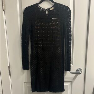 Michael Kors Black Crochet Dress